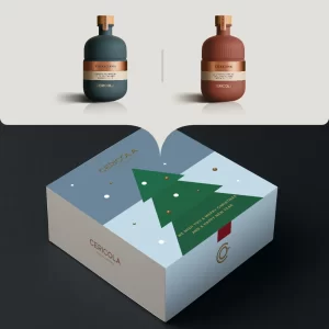 confezione regalo bottiglia 0 50l peranzana o coratina oleificio cericola natale