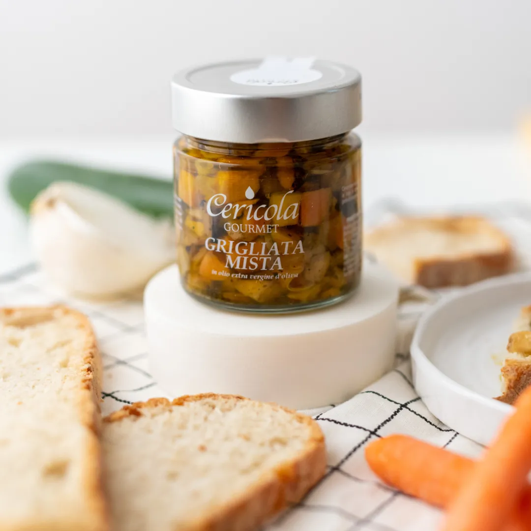 conserva grigliata mista in olio extravergine di oliva oleificio cericola dettaglio 2