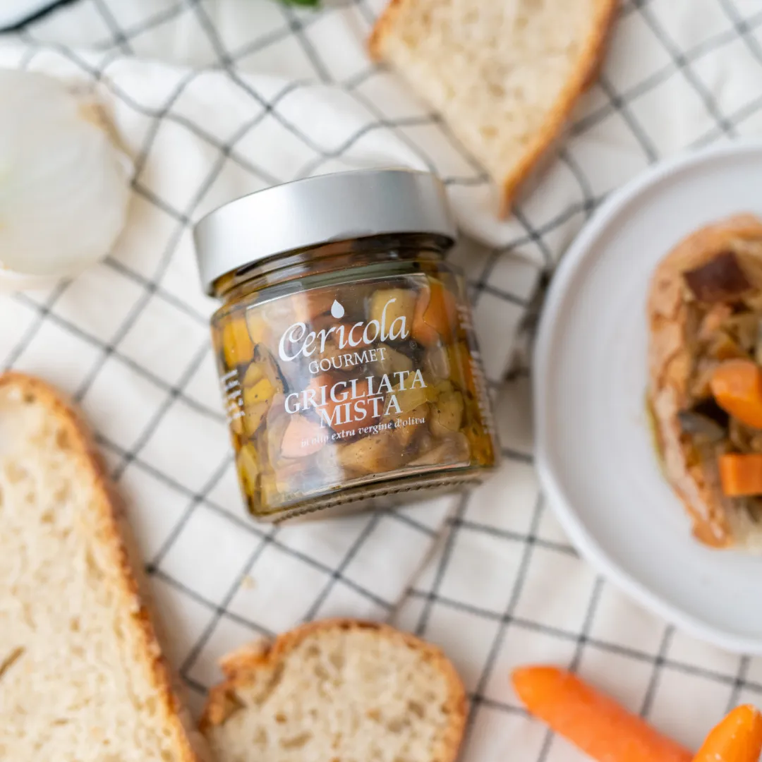 conserva grigliata mista in olio extravergine di oliva oleificio cericola dettaglio 3