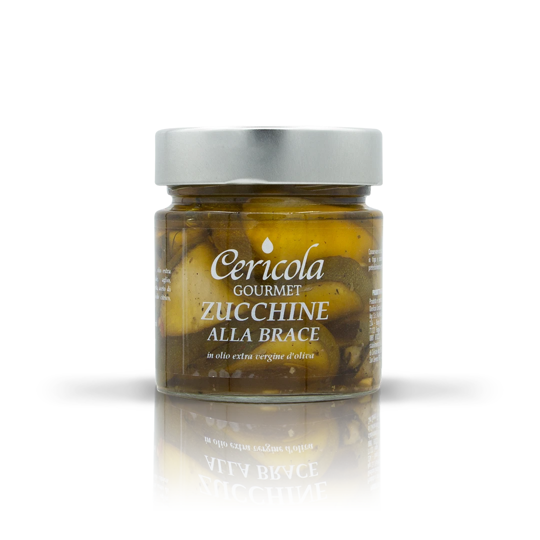 conserva zucchine alla brace in olio extravergine di oliva oleificio cericola