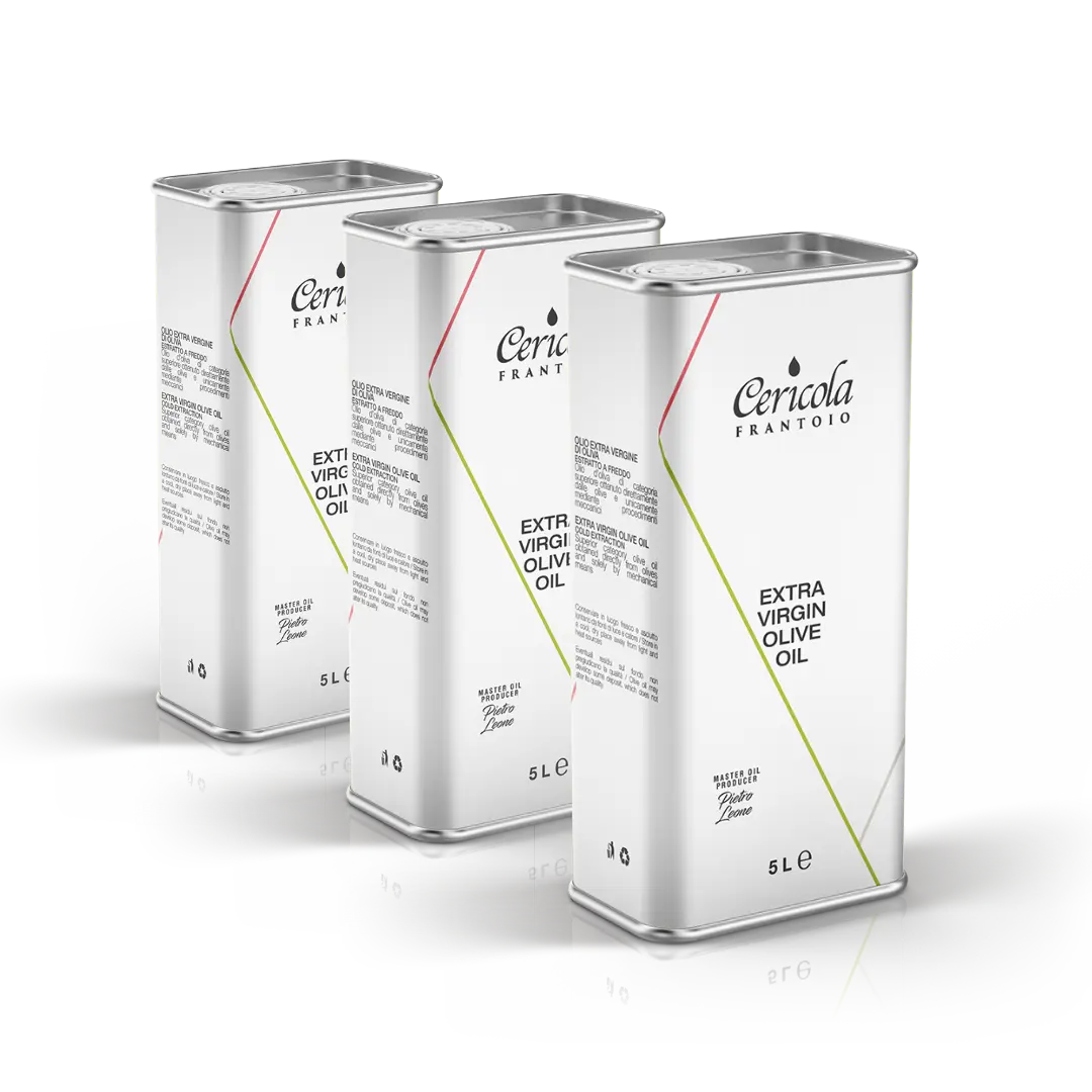 olio extravergine di oliva denocciolato latta 5l x3 no bollino oleificio cerciola