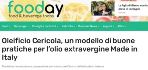 fooday food beverage today per oleificio cericola
