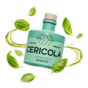 condimento a base di olio extra vergine di oliva aromatizzato al basilico oleificio cericola