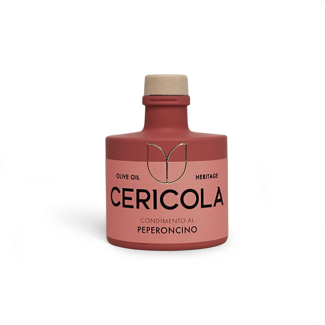 condimento a base di olio extra vergine di oliva aromatizzato al peperoncino oleificio cericola