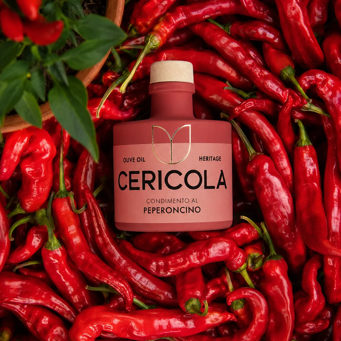 condimento a base di olio extra vergine di oliva aromatizzato al peperoncino oleificio cericola social 1