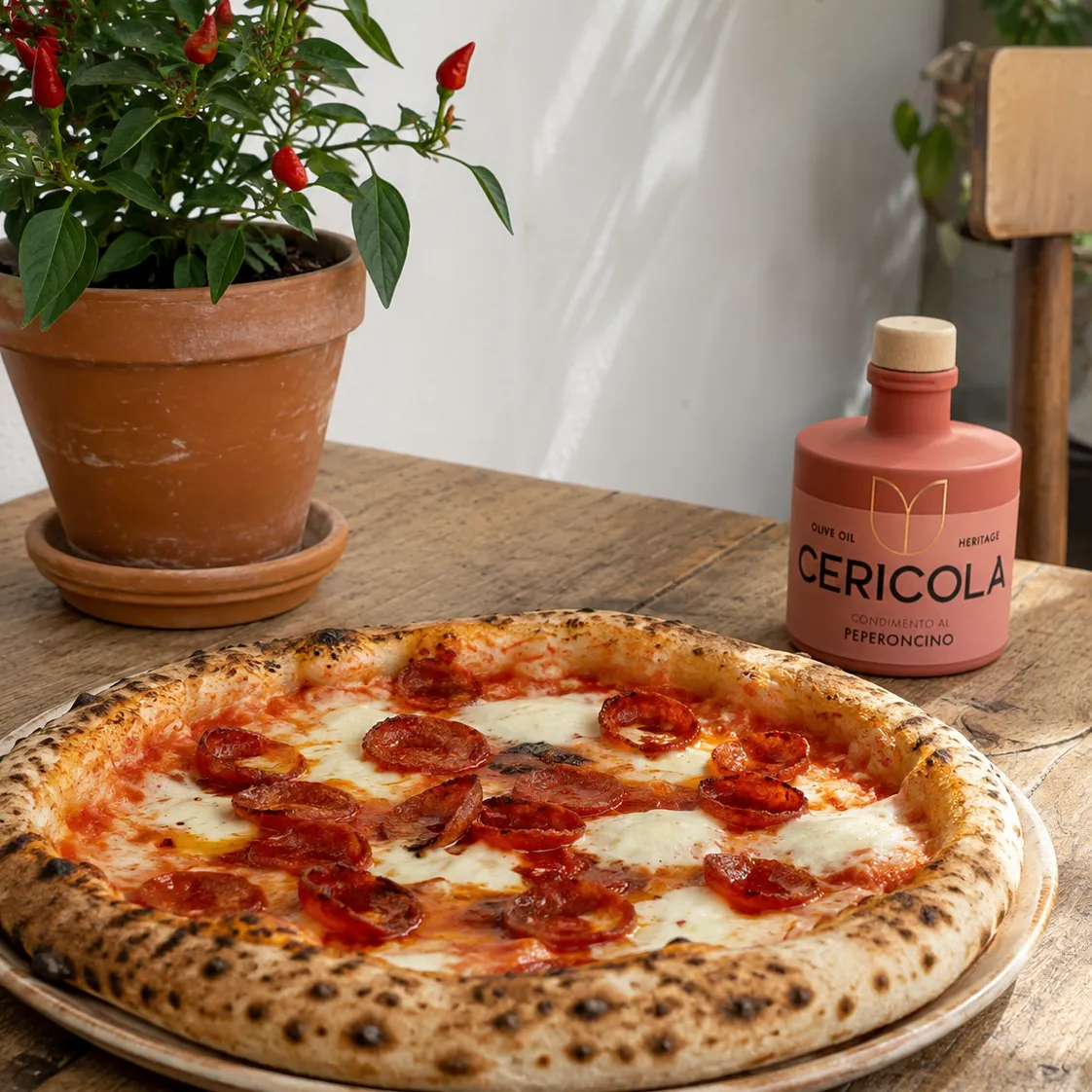 condimento a base di olio extra vergine di oliva aromatizzato al peperoncino oleificio cericola social 3