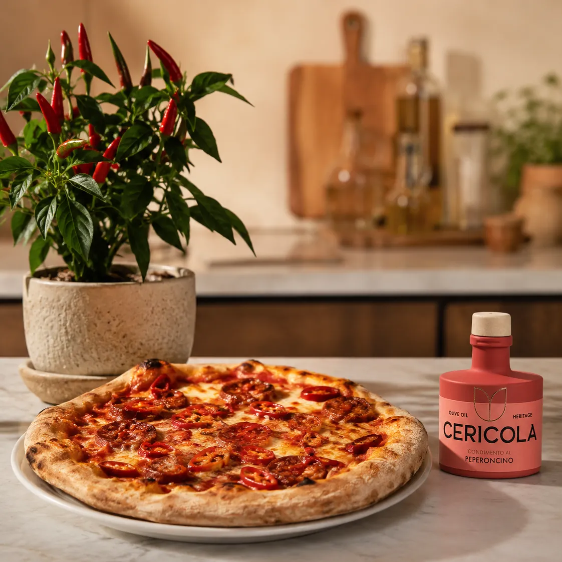 condimento a base di olio extra vergine di oliva aromatizzato al peperoncino oleificio cericola social 5