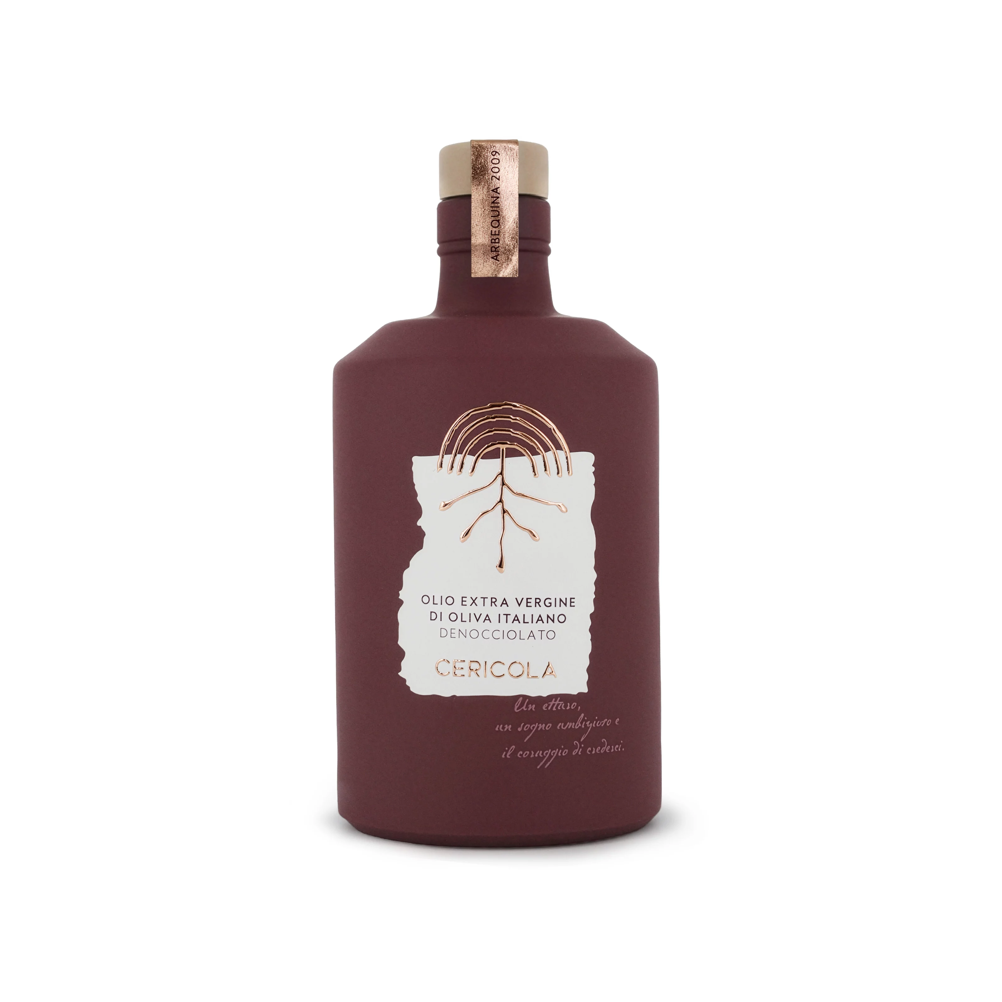 olio extravergine di oliva arbequina monocultivar bottiglia oleificio cericola