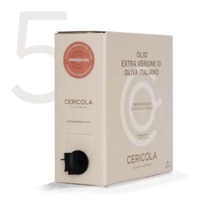olio extravergine di oliva superintensivo arbequina denocciolato a freddo monocultivar bag in box var 5l oleificio cericola