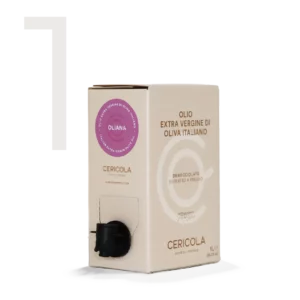 olio extravergine di oliva superintensivo oliana denocciolato a freddo monocultivar bag in box var 1l oleificio cericola