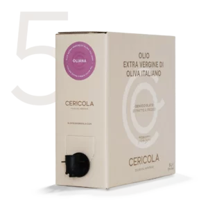 olio extravergine di oliva superintensivo oliana denocciolato a freddo monocultivar bag in box var 5l oleificio cericola