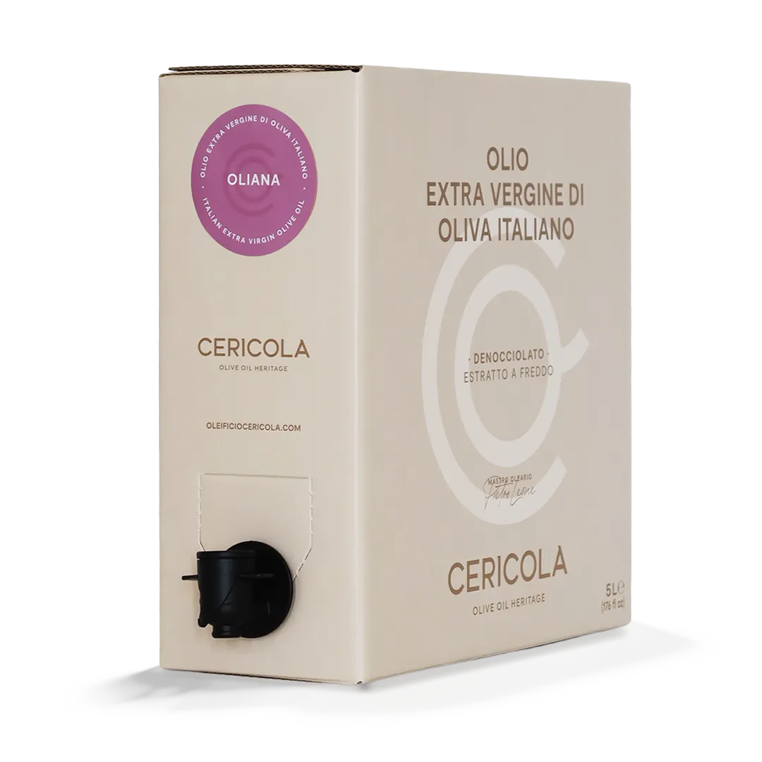olio extravergine di oliva superintensivo oliana denocciolato a freddo monocultivar bag in box var 5l oleificio cericola 2