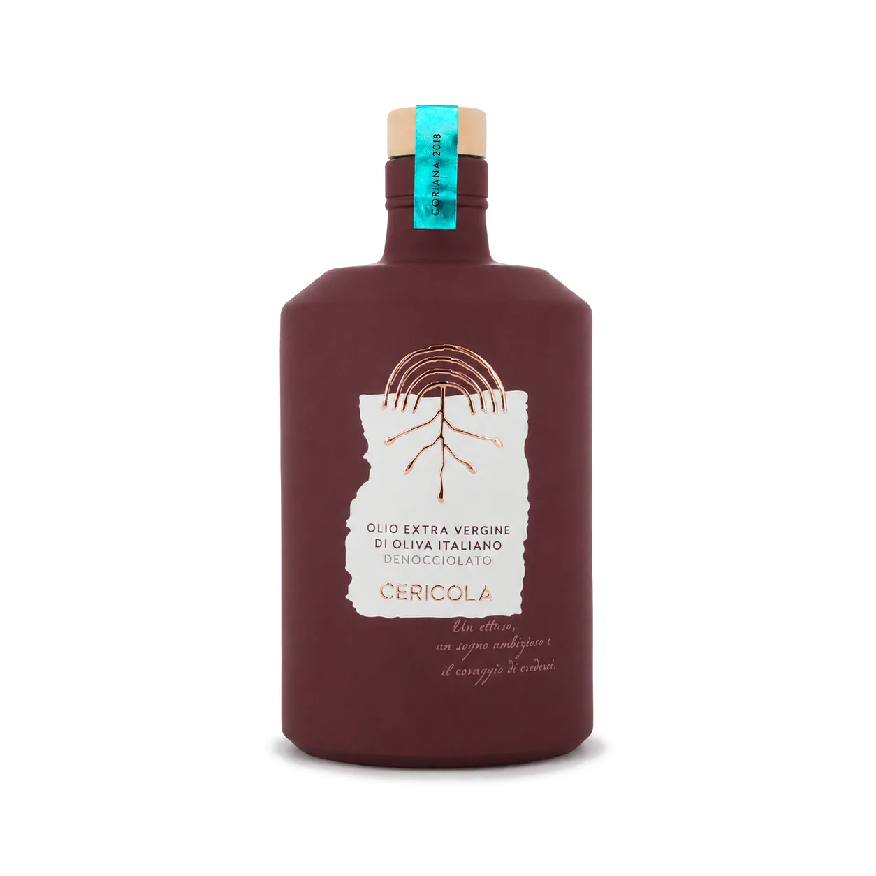 olio extravergine di oliva coriana monocultivar cericola bottiglia