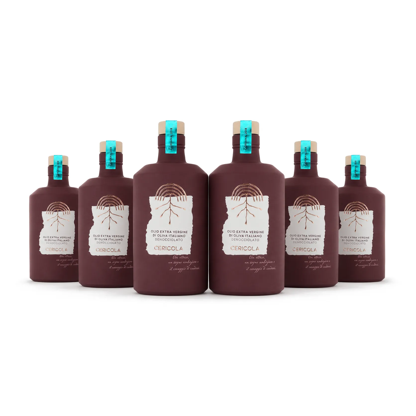 olio extravergine di oliva coriana monocultivar cericola confezione 6 bottiglie