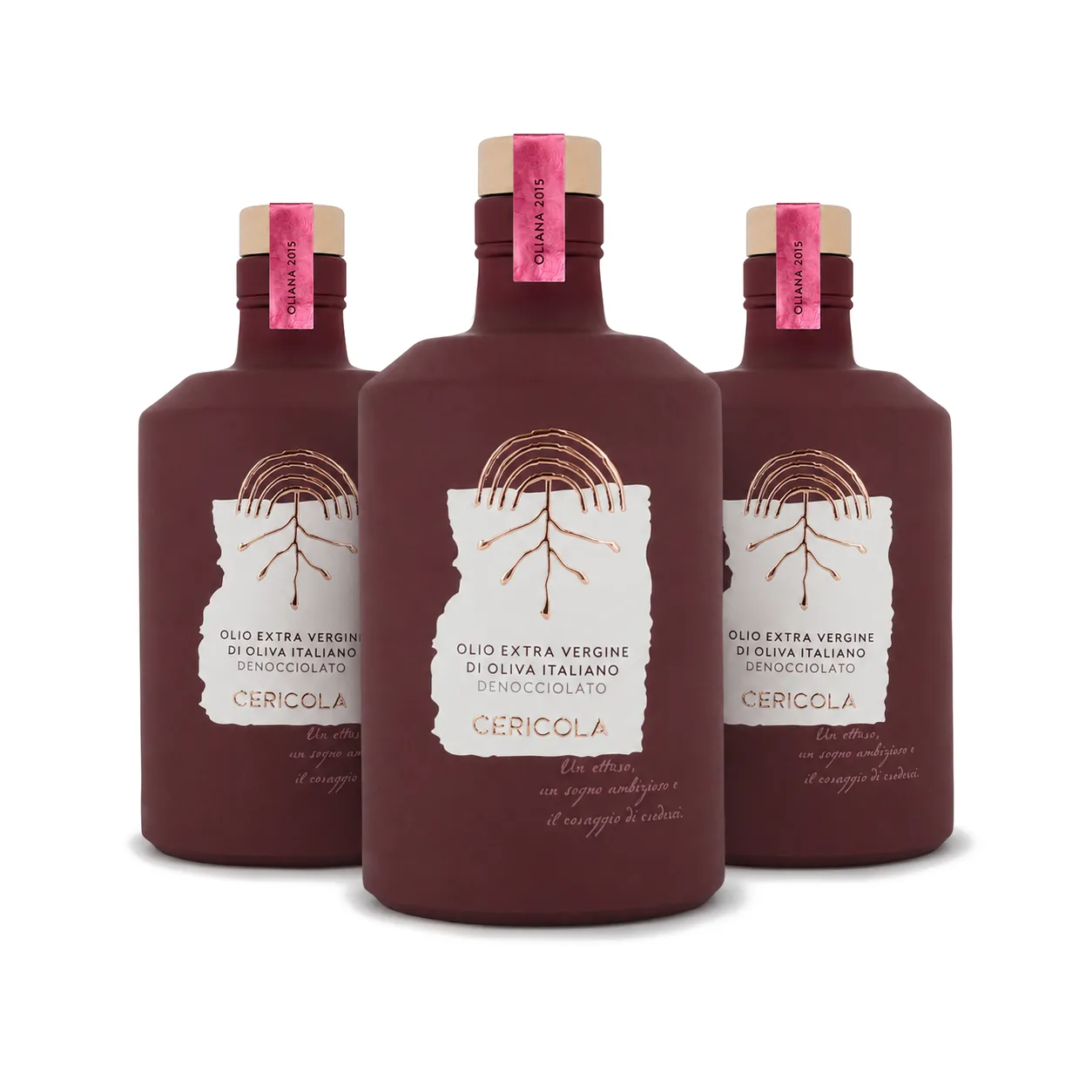 olio extravergine di oliva oliana monocultivar cericola confezione 3 bottiglie