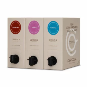 olio extravergine di oliva denocciolato a freddo promo bag in box 3 pezzi 3l oleificio cericola