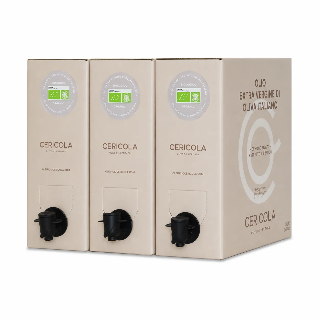 olio extravergine di oliva denocciolato a freddo promo biologico bag in box 3 pezzi 5l oleificio cericola